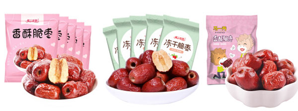 脆棗食品包裝機-全自動脆棗食品包裝機械生產樣品圖